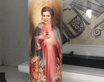 St Carrie Fisher Prayer Candle