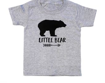 Little Bear Shirt - Gray Toddler Tee - Sister Bear T-shirt - Brother Bear Tshirt - Matching Family