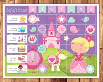 Printable Princess Chart + Chores + Behavior + Routine