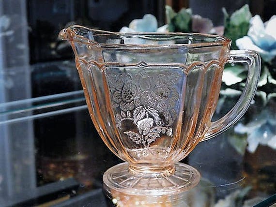 Pink Depression Glass / Mayfair / Open Rose / Creamer
