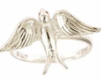Large Swallow Sterling Silver Ring
