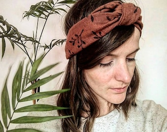 Bohemian headband / trendy / spring / Beach / botanical / vegetable / headband made of linen