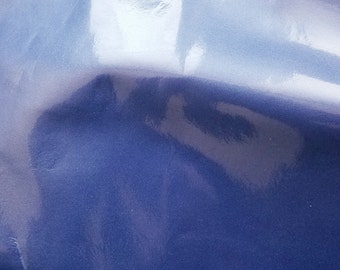 Leather 15" X 15" / 14" X 16" Glossy Pale Royal Blue Cowhide