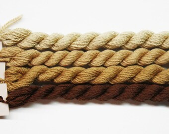 Silk & Ivory Yarn 4.95 Each, Silk Threads, Silk Ivory Thread, Brown Paper Packages Silk Ivory Yarn, Needlework Yarns, Needlepoint Wool Yarns