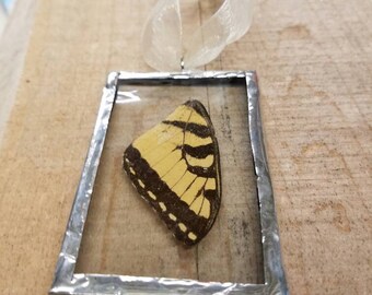 Tiger Swallowtail Butterfly Glass Ornament