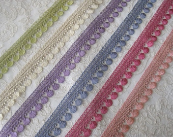 Hand Dyed Venise Lace / Emblishment - Sewing, Crafts, Costumes, Crazy Quilt, Scrapbooking