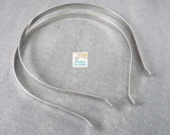 2 headbands to customize, metal, width 7mm (div30)