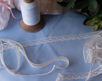 French Valenciennes Lace- (LFV12EDG180)1/2" edging