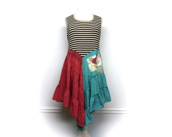 Gypsy Dress, Festival Clothing, Bohemian Dress, Hippie Dress, Patchwork Dress, Funky Clothing, Sustainable Clothing, Upcycled Clothing