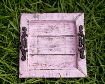Decorative / Serving Tray - Pink Distressed