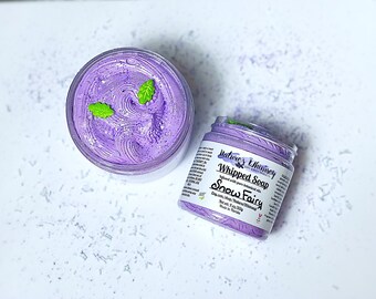 Whipped Soap Snow fairy - Fluffy whipped soap, creamy soap, Cream Fluff, Whip Soap, Soap in a Jar, Christmas , Fall scent apple Sugar plum