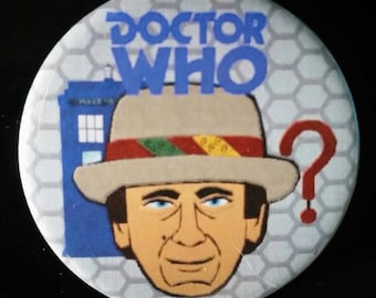 Doctor Who. Seventh Doctor. Custom 38mm Pin Badge.