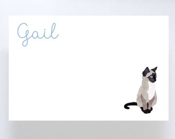 Siamese Cat Notepad // To Do List