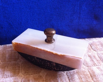 Agate Vintage Ink Blotter, Rocking Style, Needs Pad