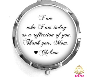 Mother of the Bride Compact Mirror, Mother of the Bride Gift, Personalized Mirror, Purse Mirror Style 738