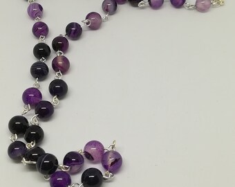 Glaskralen en ketting ketting
