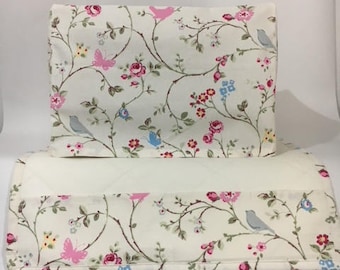 Clarke & Clarke Bird Trail Fabric Sewing Machine Cover/Dust Cover and Matching Mat/Table Protector