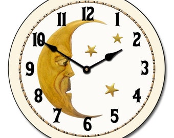 Red Dot Full Moon Wall Clock