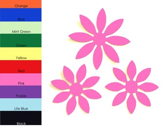 25 pack - Flower Paper Cut Out, Paper Flower, Flower Embellishments, Flower Paper Shapes