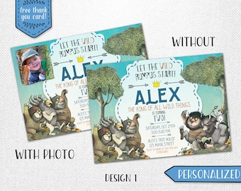 Where the Wild Things Are invitation, Where the Wild Things Are birthday invitation, Where the Wild Things Are invite!
