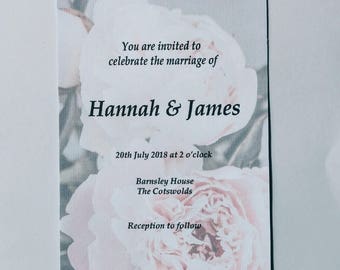 Peony Invitation Set *SAMPLE*