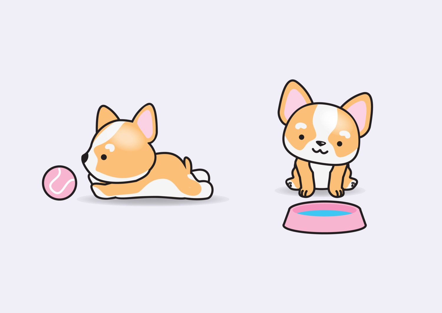 Корги рисунок