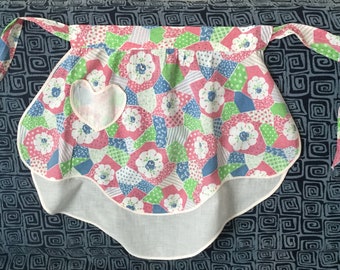 Pink Patchwork Print Vintage Apron