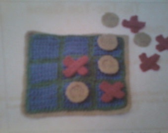 On sale now!!!!!Crocheted tic tac toe game
