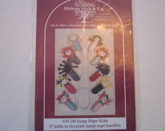Jump Rope Kids,5" doll jump rope handle patterns, vintage, Hickory Stick & Co.