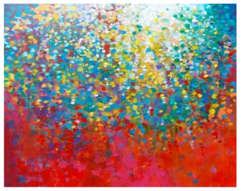 Colorful Wall Art, Impressionist Painting, Original Abstract Painting, Abstract Canvas Painting, Abstract Acrylic Painting, Rainbow Art