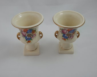 Vintage Two Ceramic Small Vases