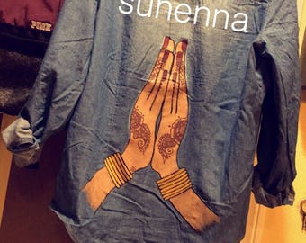 hand-painted denim jacket