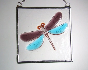 Dragonfly Fused Glass Light Catcher Suncatcher