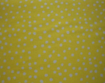 White Polka Dots-Yellow B/G-Choice Fabrics-BTY