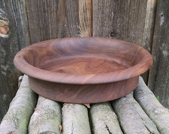 Walnut Wood Bowl - Reclaimed Walnut Wood Wooden Bowl - Rustic Home Decor - Hand Turned Wood Bowl