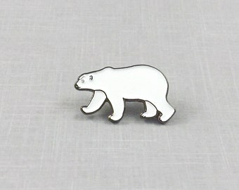 Polar Bear Pin, Enamel Pin, Kawaii Jewelry, Enamel Lapel Pin, Polar Bear Jewelry, Polar Bear Brooch, Animal Lapel Pin, Animal Jewelry, Badge