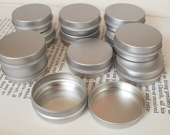 15ml Small Metal Tins, Small Organizer, Small Storage Box, Blank Round (Set Of 12) Silver Color