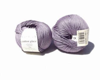 Rowan cotton glace yarn, purple yarn, Destash Yarn