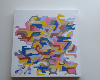 Original acrylic painting on 8 inch x 8 inch canvas