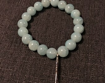 Miu/Beautiful Feather/ Pale Turquoise Bracelet