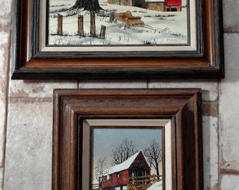 Two Snow Scenes from H Hargrove