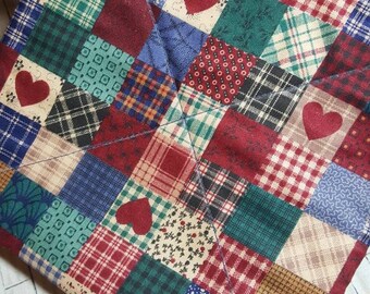 HOMESPUN HEARTS FARMHOUSE Potholder Hot Pad