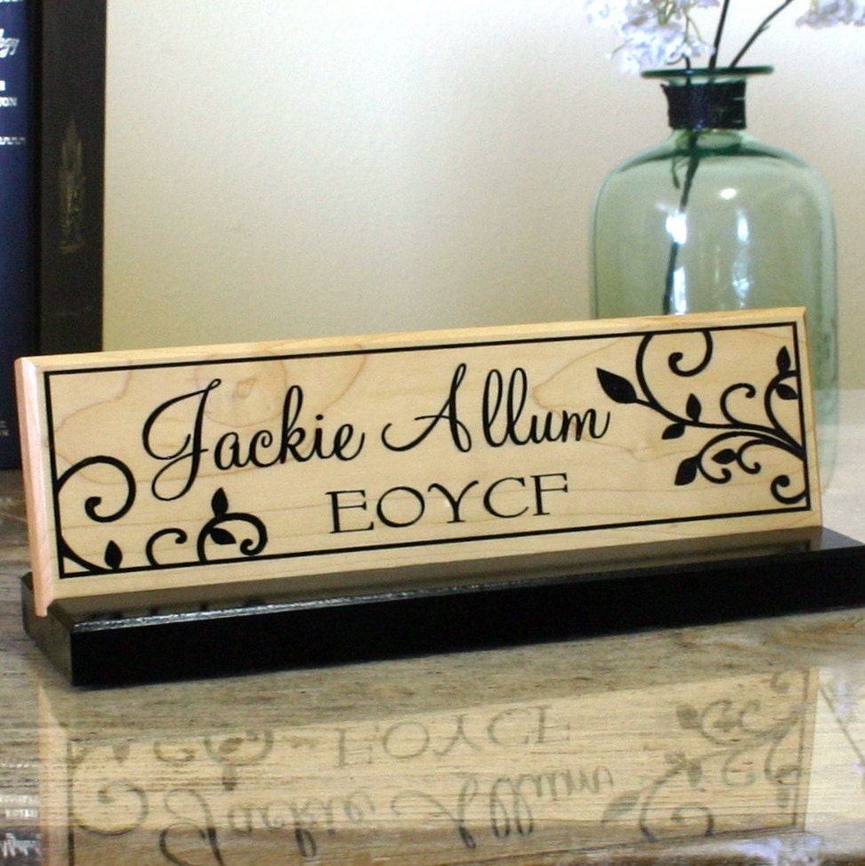 Office Desk Sign Personalized Wooden Sign Office Desk Unique
