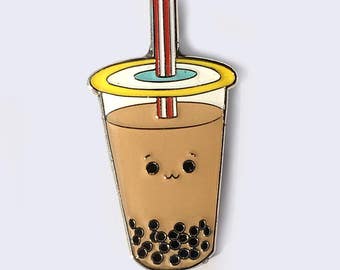 Boba Bubble Tea Milk Tea Enamel Pin - Asian Popular Culture