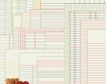 Digital Ledger Papers "Graphic Made" - Office - Lined INSTANT DOWNLOAD