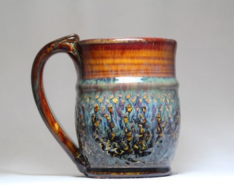 original stoneware tea cup, 12oz pottery mug, pottery coffee cup