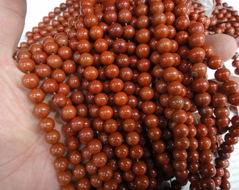 8mm red jasper round beads, natural red jasper beads. 15.5 inch
