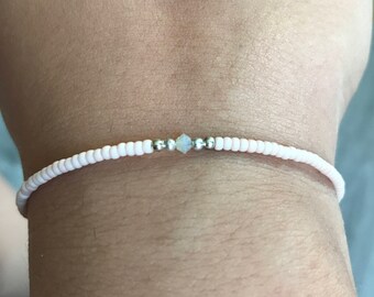 Matte pink Swarovski/miyuki bracelet, pink bracelet, swarovski bracelet, miyuki bracelet, bridesmaids gift, Wedding favor, Ibiza bracelet