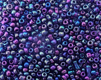 Seed beads 11/0 (2mm) Metallic Blue Iris