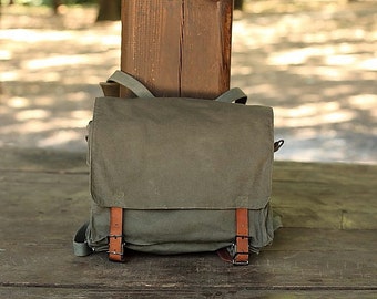 Vintage Military backpack Yugoslav Army 80. Student bag